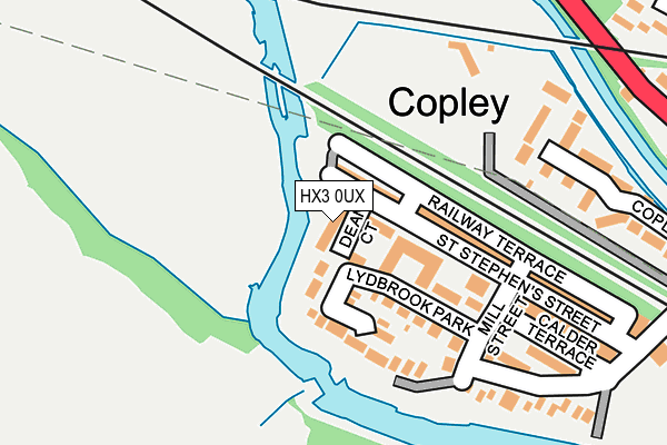 HX3 0UX map - OS OpenMap – Local (Ordnance Survey)