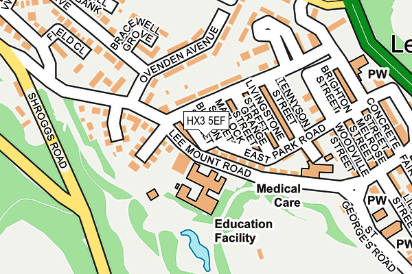 HX3 5EF map - OS OpenMap – Local (Ordnance Survey)