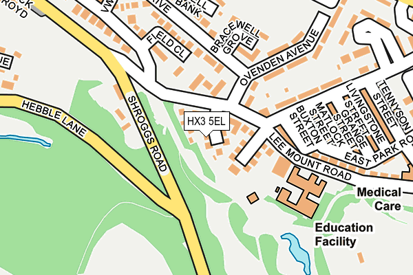 HX3 5EL map - OS OpenMap – Local (Ordnance Survey)