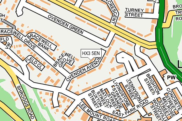 HX3 5EN map - OS OpenMap – Local (Ordnance Survey)