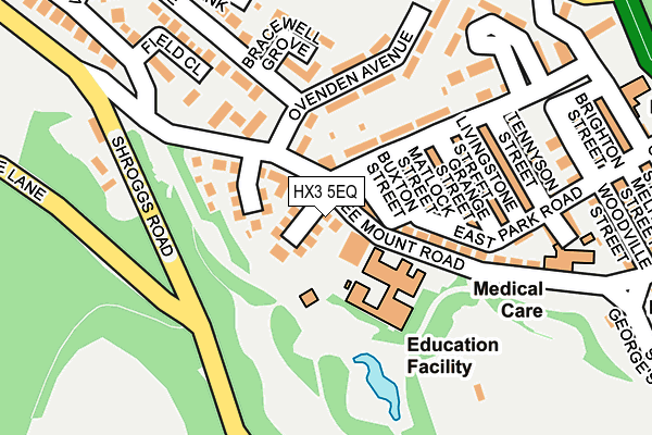 HX3 5EQ map - OS OpenMap – Local (Ordnance Survey)