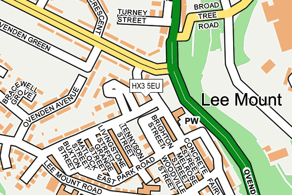 HX3 5EU map - OS OpenMap – Local (Ordnance Survey)