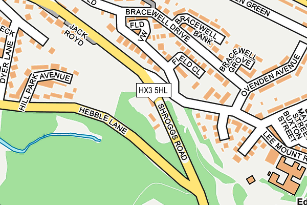 HX3 5HL map - OS OpenMap – Local (Ordnance Survey)