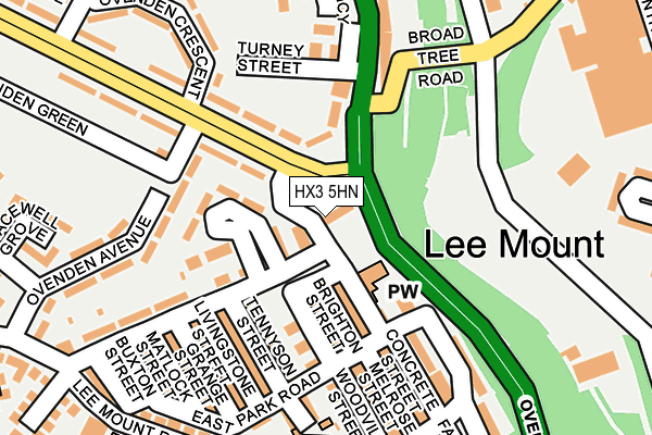 HX3 5HN map - OS OpenMap – Local (Ordnance Survey)