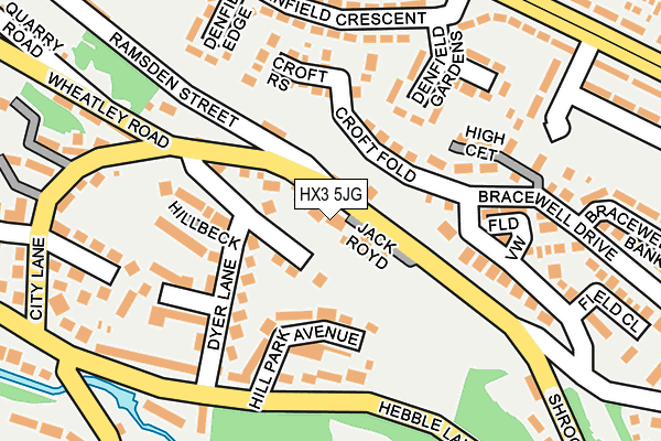 HX3 5JG map - OS OpenMap – Local (Ordnance Survey)