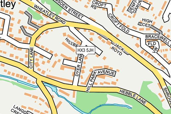 HX3 5JH map - OS OpenMap – Local (Ordnance Survey)