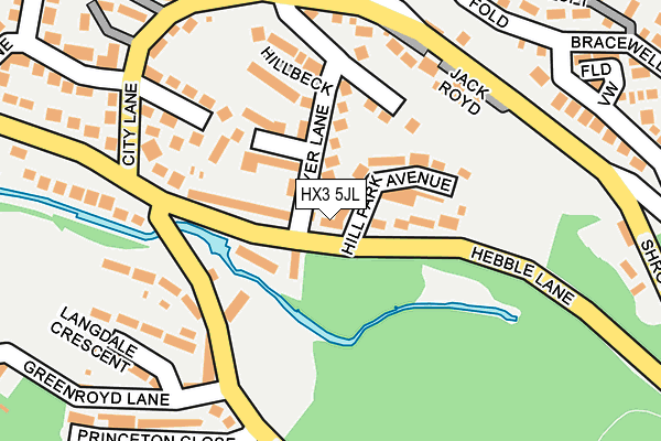 HX3 5JL map - OS OpenMap – Local (Ordnance Survey)
