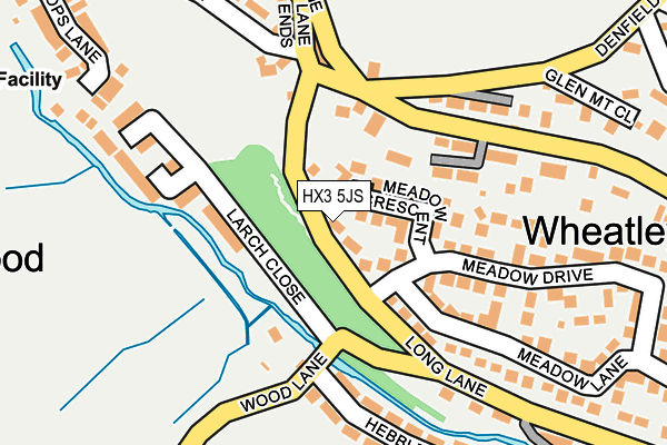 HX3 5JS map - OS OpenMap – Local (Ordnance Survey)