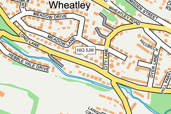 HX3 5JW map - OS OpenMap – Local (Ordnance Survey)