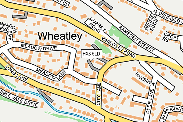 HX3 5LD map - OS OpenMap – Local (Ordnance Survey)