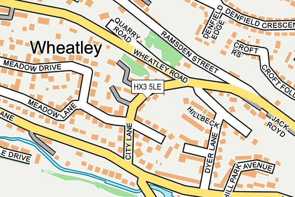 HX3 5LE map - OS OpenMap – Local (Ordnance Survey)