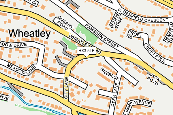 HX3 5LF map - OS OpenMap – Local (Ordnance Survey)