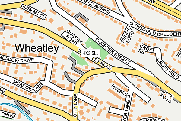 HX3 5LJ map - OS OpenMap – Local (Ordnance Survey)