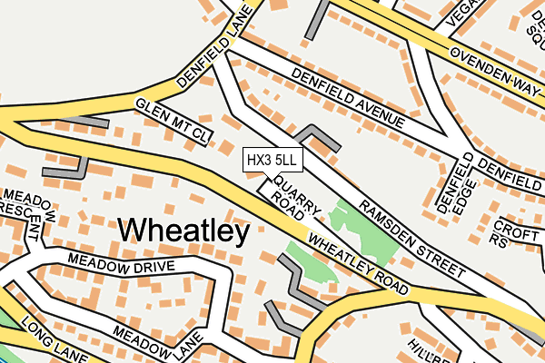 HX3 5LL map - OS OpenMap – Local (Ordnance Survey)