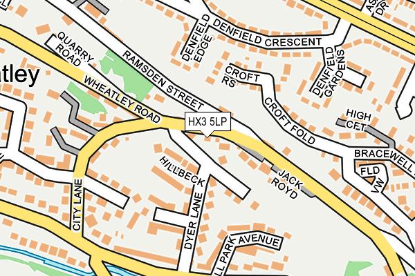 HX3 5LP map - OS OpenMap – Local (Ordnance Survey)