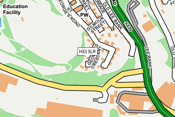 HX3 5LR map - OS OpenMap – Local (Ordnance Survey)