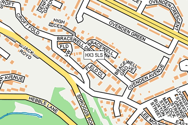 HX3 5LS map - OS OpenMap – Local (Ordnance Survey)