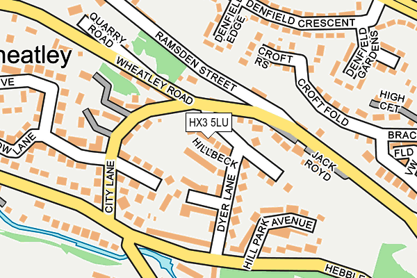 HX3 5LU map - OS OpenMap – Local (Ordnance Survey)