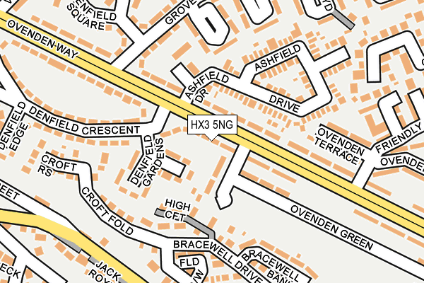 HX3 5NG map - OS OpenMap – Local (Ordnance Survey)