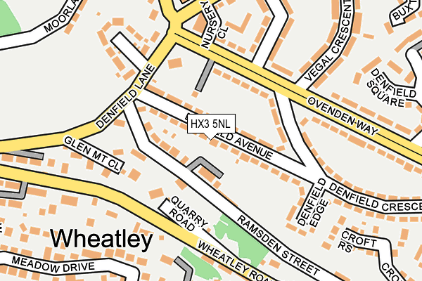 HX3 5NL map - OS OpenMap – Local (Ordnance Survey)