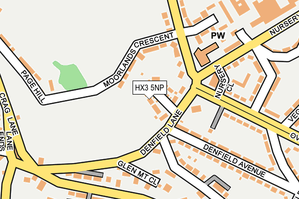 HX3 5NP map - OS OpenMap – Local (Ordnance Survey)