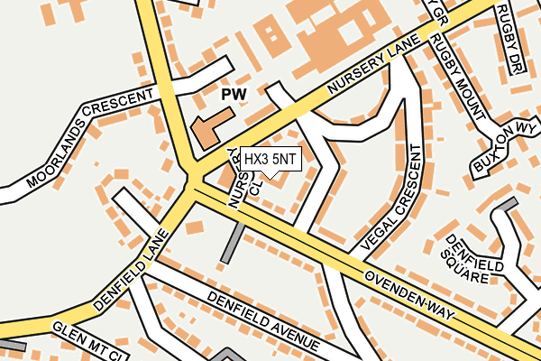 HX3 5NT map - OS OpenMap – Local (Ordnance Survey)