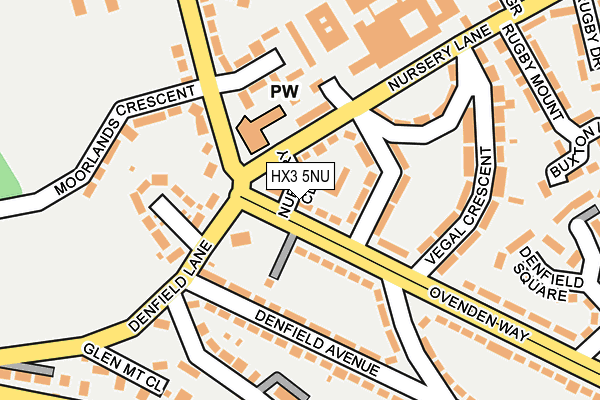 HX3 5NU map - OS OpenMap – Local (Ordnance Survey)