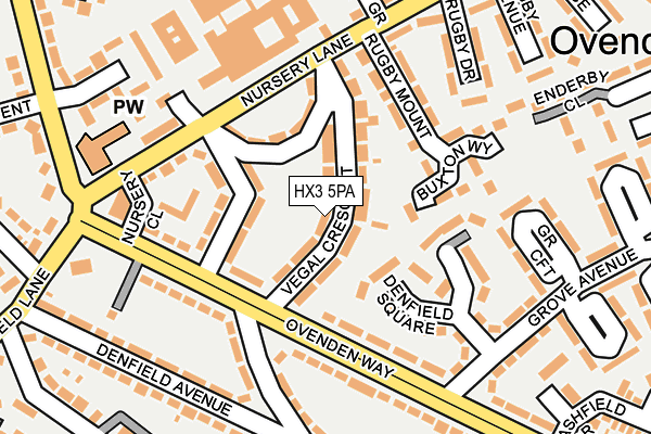 HX3 5PA map - OS OpenMap – Local (Ordnance Survey)