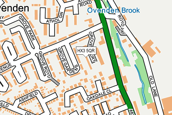 HX3 5QR map - OS OpenMap – Local (Ordnance Survey)