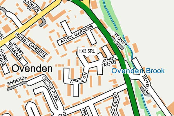 HX3 5RL map - OS OpenMap – Local (Ordnance Survey)