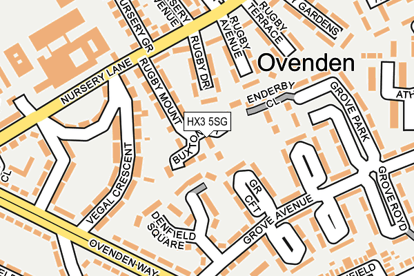 HX3 5SG map - OS OpenMap – Local (Ordnance Survey)