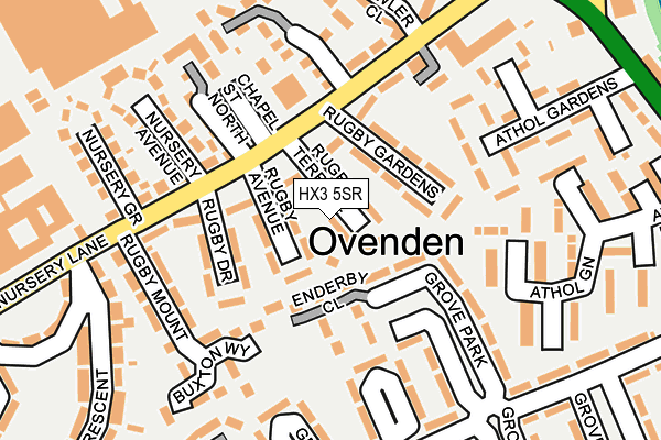 HX3 5SR map - OS OpenMap – Local (Ordnance Survey)