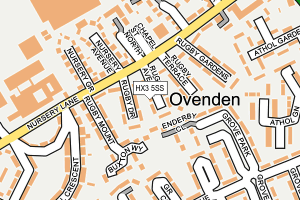 HX3 5SS map - OS OpenMap – Local (Ordnance Survey)