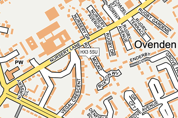 HX3 5SU map - OS OpenMap – Local (Ordnance Survey)