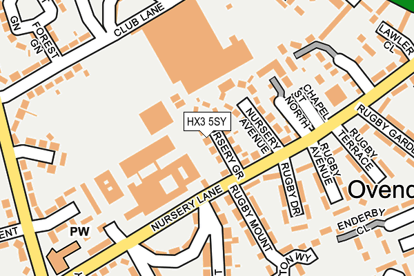 HX3 5SY map - OS OpenMap – Local (Ordnance Survey)