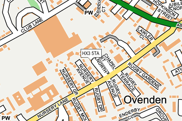 HX3 5TA map - OS OpenMap – Local (Ordnance Survey)