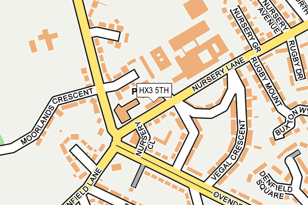 HX3 5TH map - OS OpenMap – Local (Ordnance Survey)