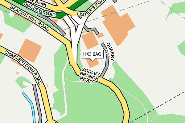 HX3 6AQ map - OS OpenMap – Local (Ordnance Survey)