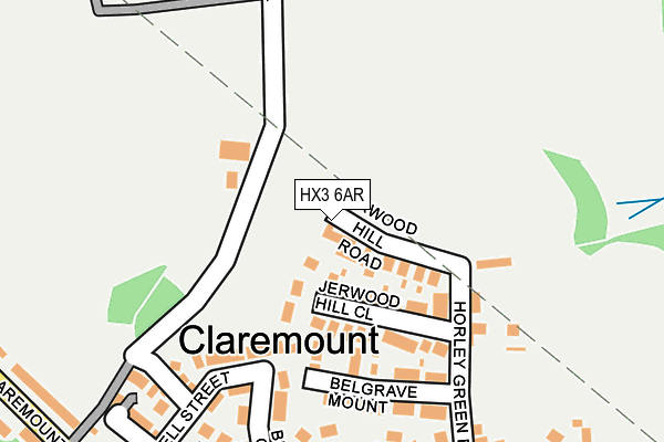HX3 6AR map - OS OpenMap – Local (Ordnance Survey)