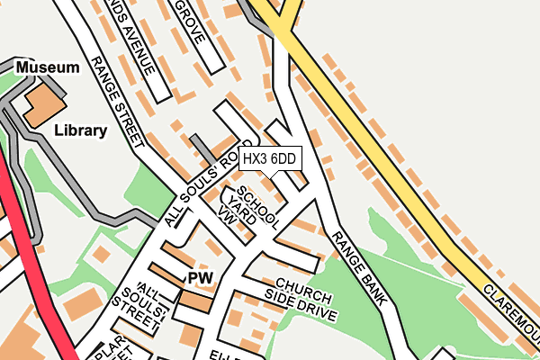 HX3 6DD map - OS OpenMap – Local (Ordnance Survey)