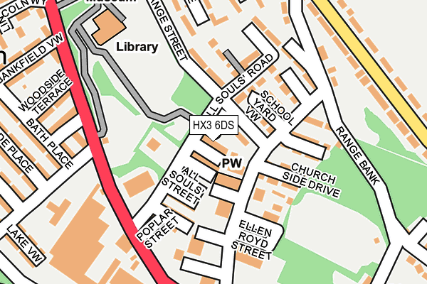 HX3 6DS map - OS OpenMap – Local (Ordnance Survey)