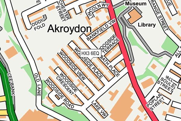 HX3 6EQ map - OS OpenMap – Local (Ordnance Survey)