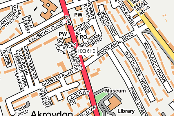 HX3 6HD map - OS OpenMap – Local (Ordnance Survey)