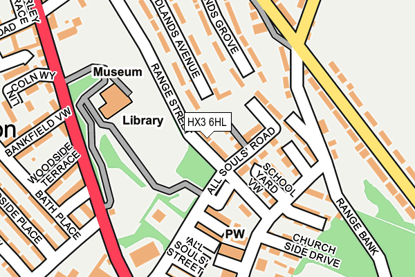 HX3 6HL map - OS OpenMap – Local (Ordnance Survey)