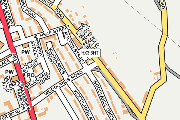 HX3 6HT map - OS OpenMap – Local (Ordnance Survey)