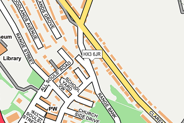 HX3 6JR map - OS OpenMap – Local (Ordnance Survey)