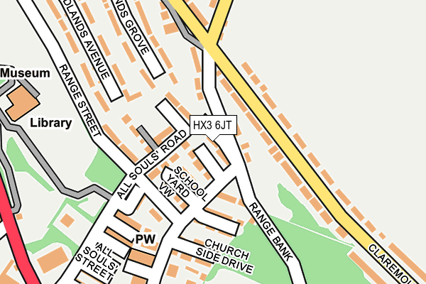 HX3 6JT map - OS OpenMap – Local (Ordnance Survey)