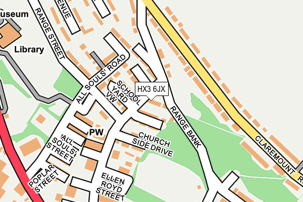 HX3 6JX map - OS OpenMap – Local (Ordnance Survey)