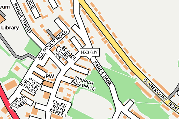 HX3 6JY map - OS OpenMap – Local (Ordnance Survey)