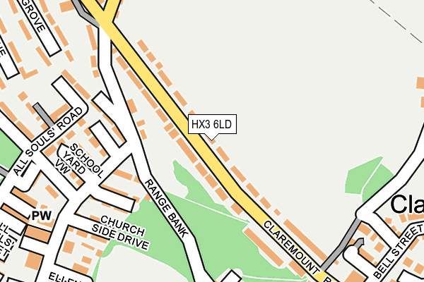 HX3 6LD map - OS OpenMap – Local (Ordnance Survey)